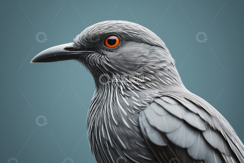 高清大图下载【趣麦麦图】灰鸟特写近景