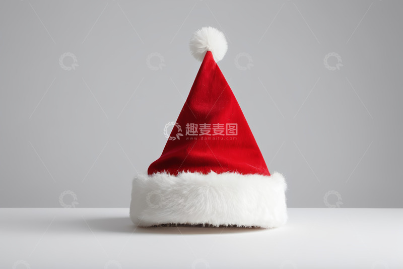 高清大图下载【趣麦麦图】红色圣诞帽静物特写