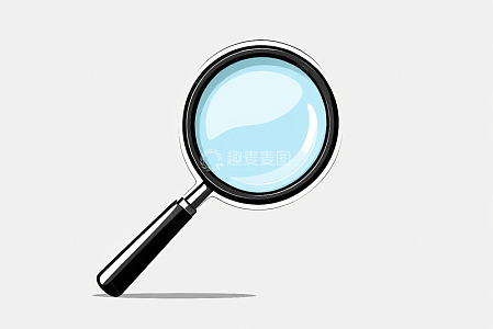 卡通风格放大镜图标