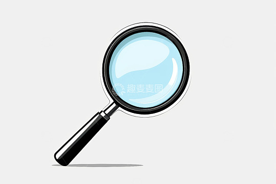 卡通风格放大镜图标