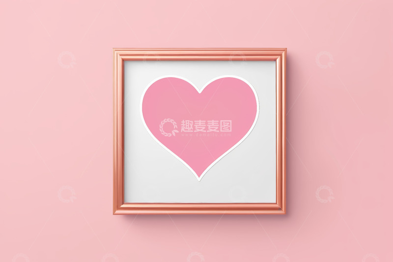 高清大图下载【趣麦麦图】粉色心形装饰画