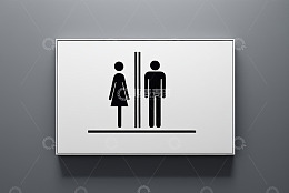 男女卫生间标识牌