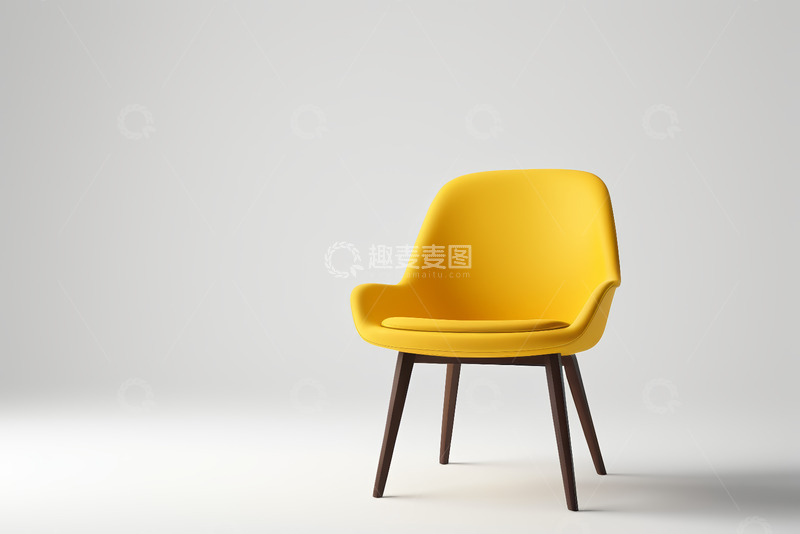 高清大图下载【趣麦麦图】现代黄色休闲椅特写