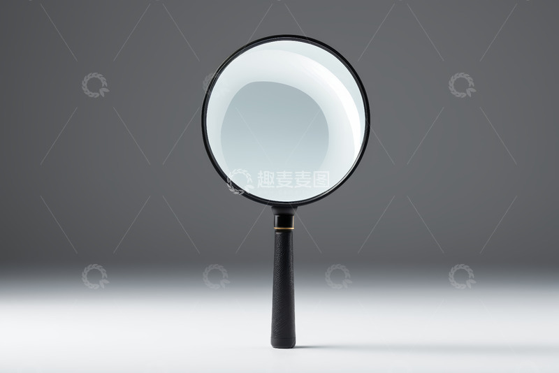 高清大图下载【趣麦麦图】黑色手柄放大镜特写
