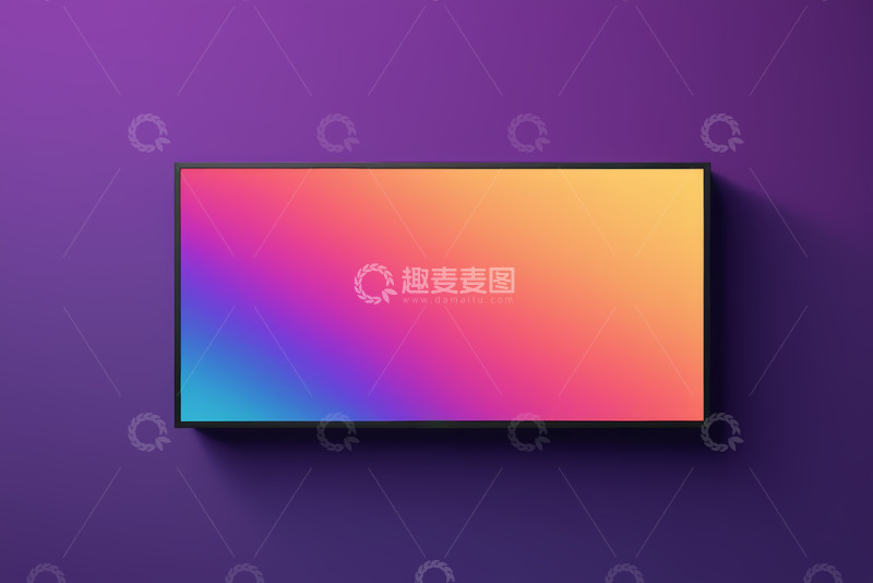 高清大图下载【趣麦麦图】紫色背景渐变色彩矩形素材