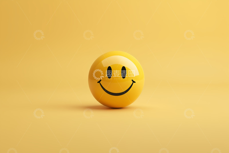 高清大图下载【趣麦麦图】黄色笑脸符号静物特写