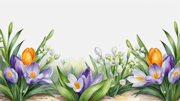 花卉植物插画素材
