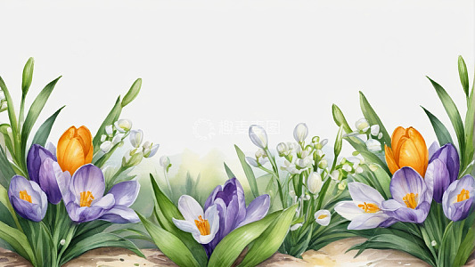 花卉植物插画素材