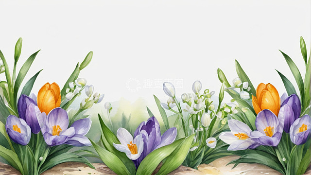 花卉植物插画素材