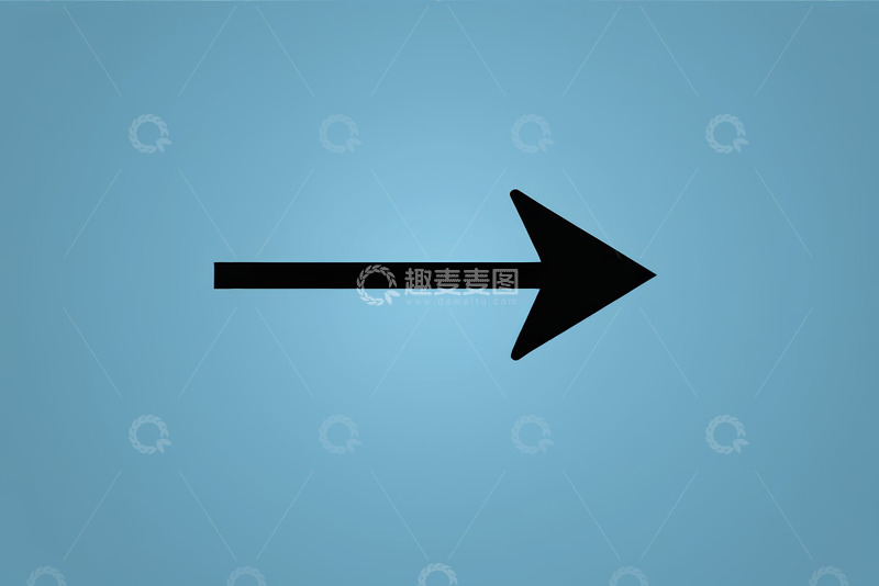 高清大图下载【趣麦麦图】蓝色背景黑色箭头符号