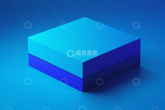 蓝色立体方块设计素材