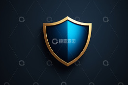 蓝色盾牌图标