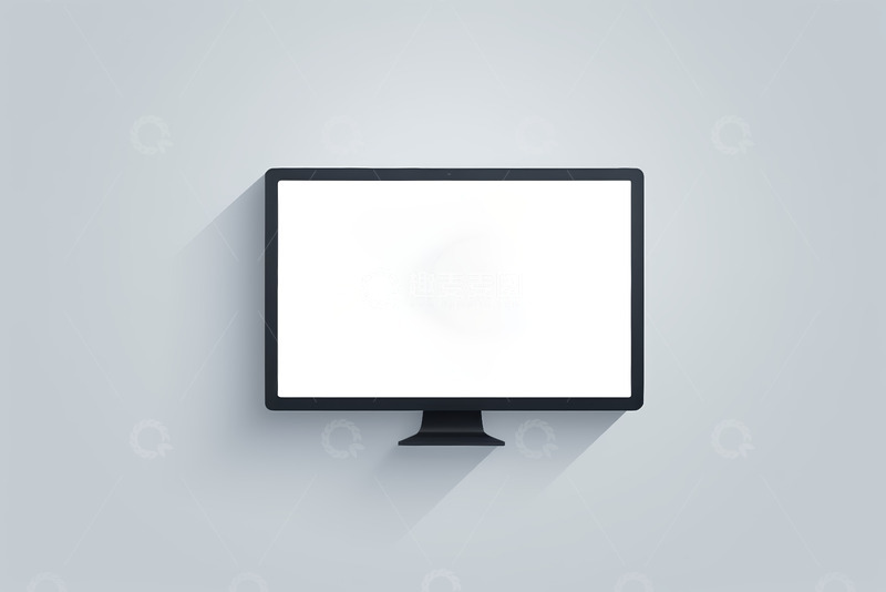 高清大图下载【趣麦麦图】黑色电脑显示器空白屏幕画面