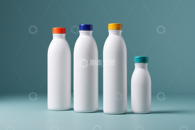 高清大图下载【趣麦麦图】不同尺寸白色塑料瓶展示