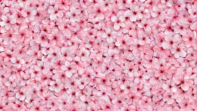 粉色樱花花卉背景素材