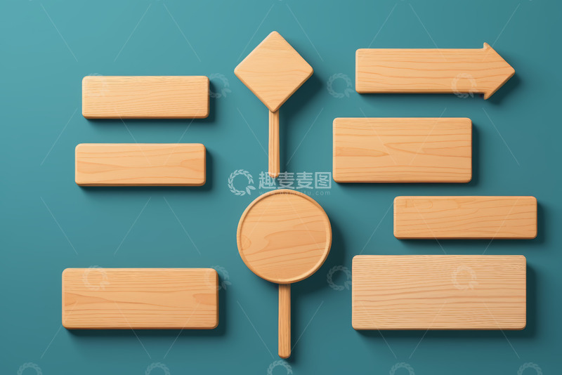 高清大图下载【趣麦麦图】木质标牌道具组合