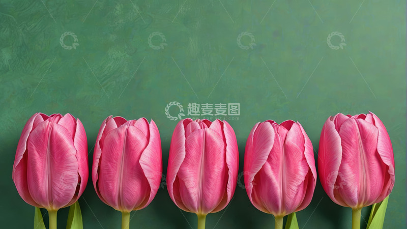 高清大图下载【趣麦麦图】粉色郁金香特写