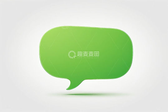 绿色聊天对话气泡素材