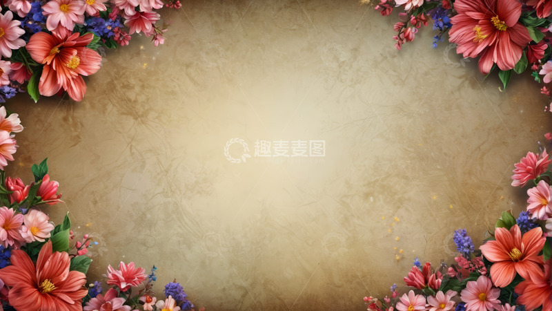 高清大图下载【趣麦麦图】花卉装饰背景图