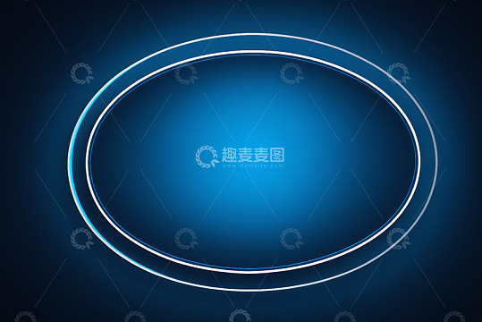 蓝色发光椭圆背景素材