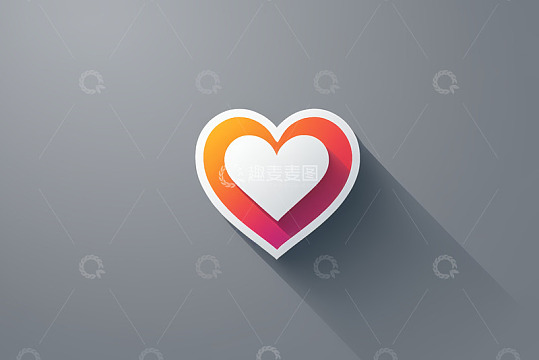 彩色爱心图标设计素材