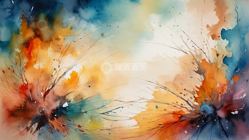 高清大图下载【趣麦麦图】抽象水彩艺术背景画面