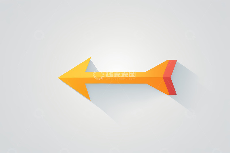 高清大图下载【趣麦麦图】橙色箭头图标设计素材