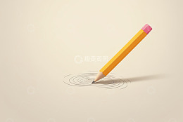 铅笔绘制同心圆素材