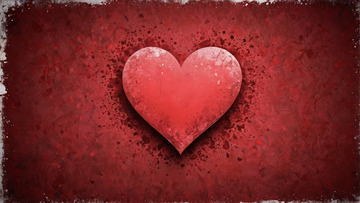 红色背景爱心图案素材