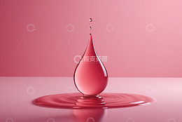 红色液体滴落瞬间素材
