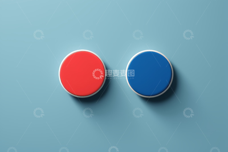 高清大图下载【趣麦麦图】红蓝圆形物体简约背景