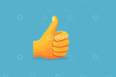卡通风格点赞手势图片素材