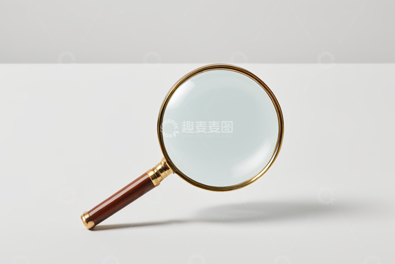 高清大图下载【趣麦麦图】金色放大镜特写
