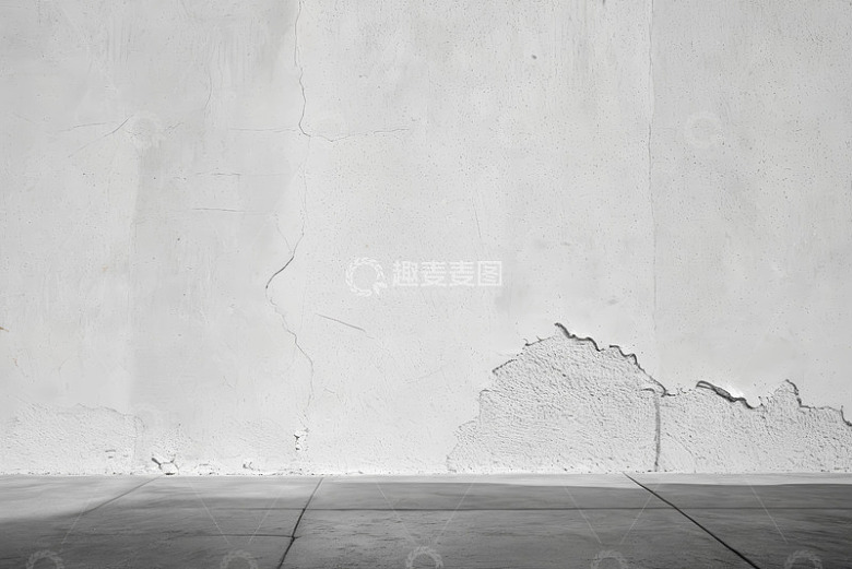 白色墙面及地面纹理素材