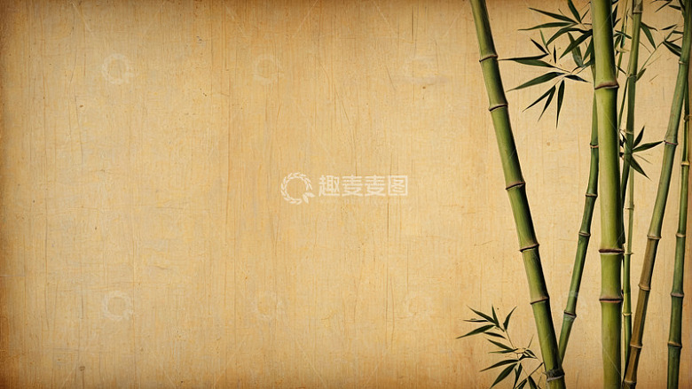 中式背景竹子特写