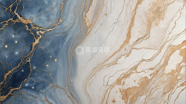 蓝白金相间大理石纹理素材