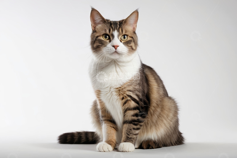 高清大图下载【趣麦麦图】坐姿猫咪特写素材