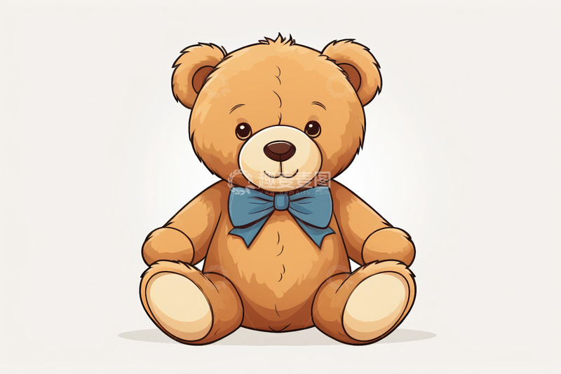 高清大图下载【趣麦麦图】坐着的卡通小熊玩具