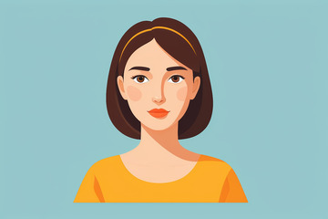 女性卡通头像插画