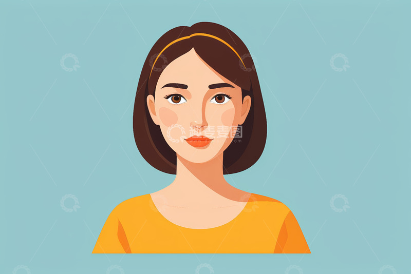 高清大图下载【趣麦麦图】女性卡通头像插画