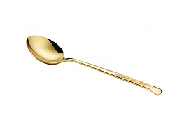 金色勺子特写素材