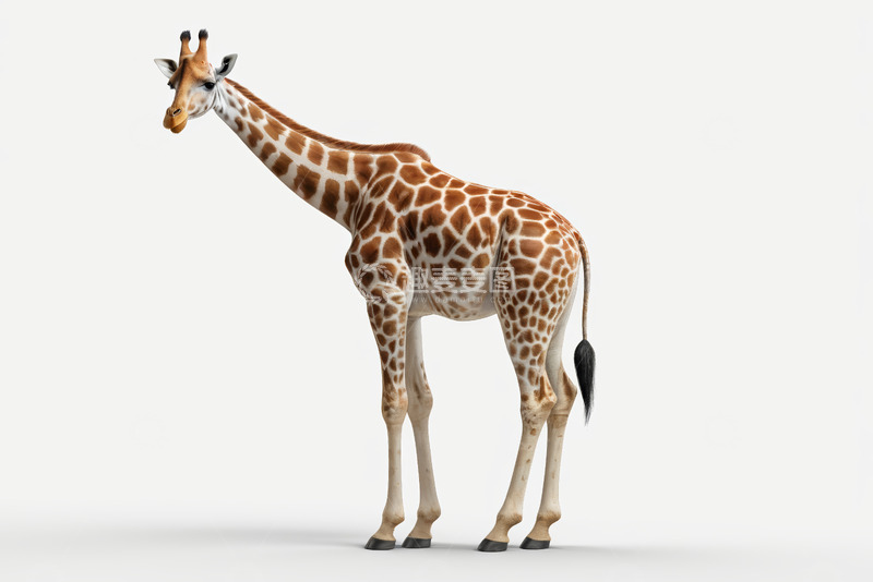 高清大图下载【趣麦麦图】站立的长颈鹿特写
