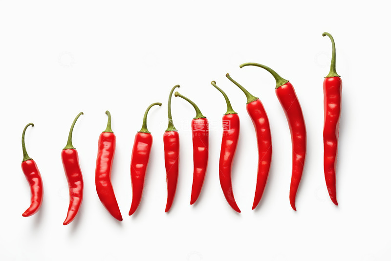 高清大图下载【趣麦麦图】排列整齐的红色辣椒