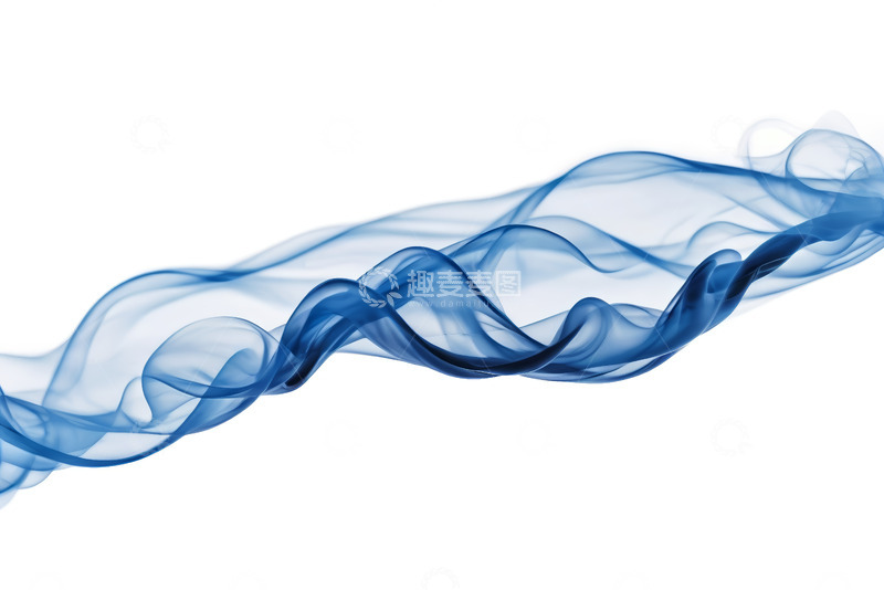 高清大图下载【趣麦麦图】蓝色流动烟雾抽象背景
