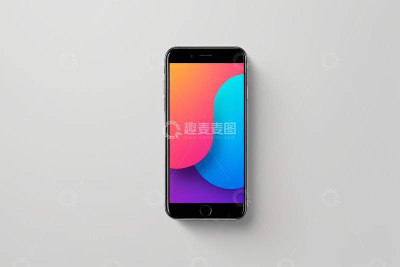 高清大图下载【趣麦麦图】黑色智能手机特写
