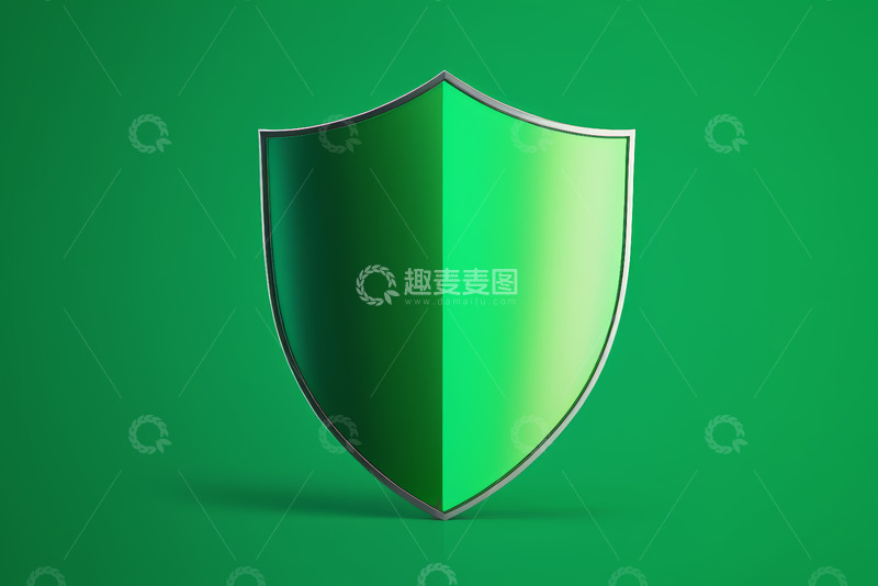 高清大图下载【趣麦麦图】-绿色盾牌图标