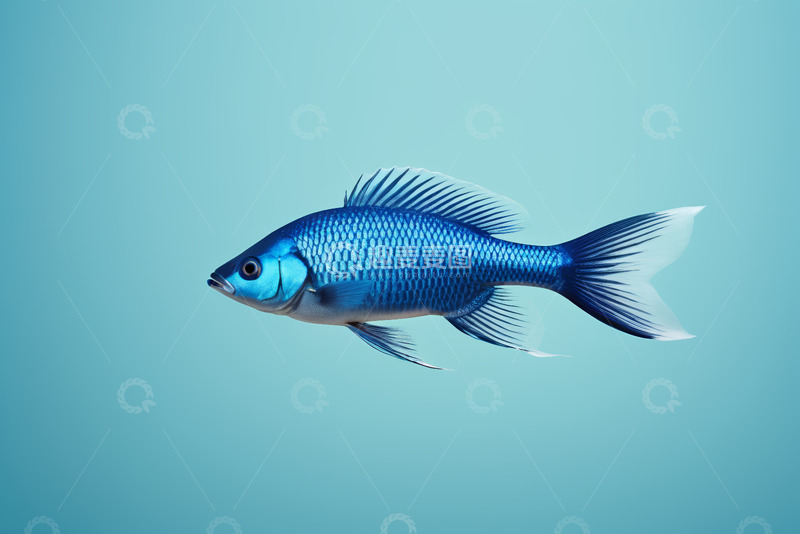 高清大图下载【趣麦麦图】蓝色鱼类特写