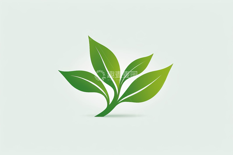 高清大图下载【趣麦麦图】绿色叶子植物图标