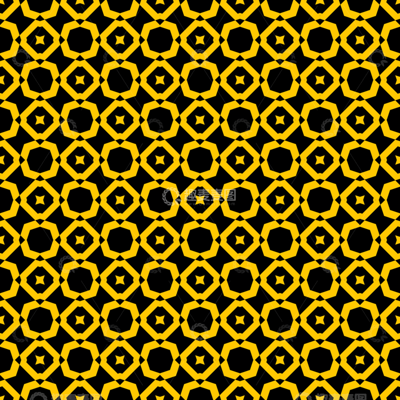 源文件下载【趣麦麦图】黄黑几何花纹背景图660