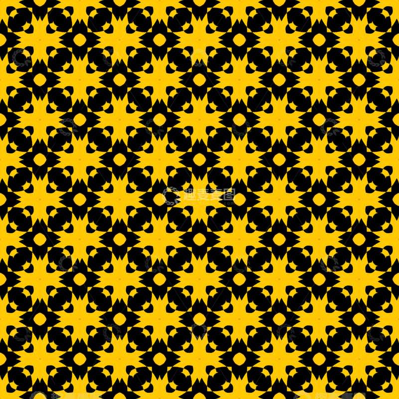 源文件下载【趣麦麦图】黄黑几何花纹背景图659